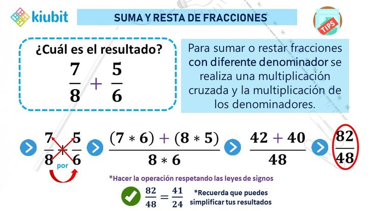 Suma De Fracciones Con Diferente Denominador