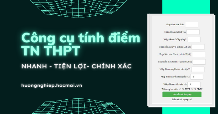 Tính điểm tốt nghiệp 2022