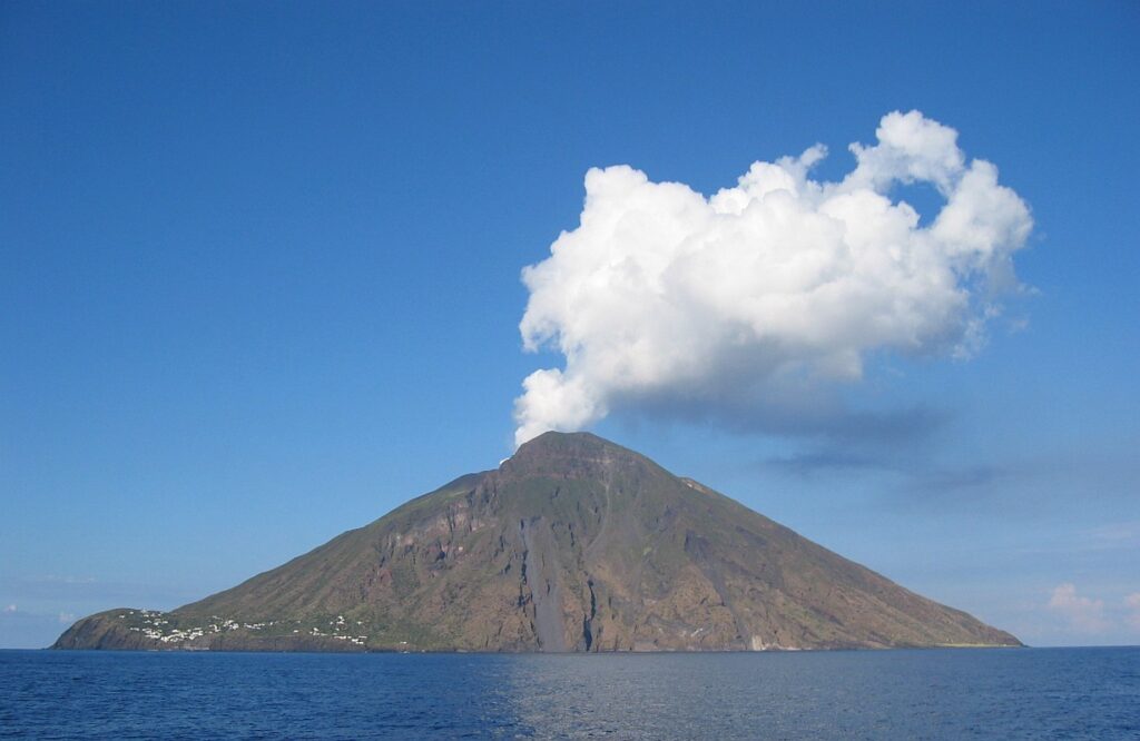 Italy Stromboli Volcano Eruption