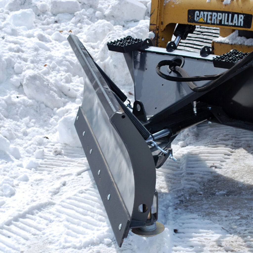 Skid steer snow plow