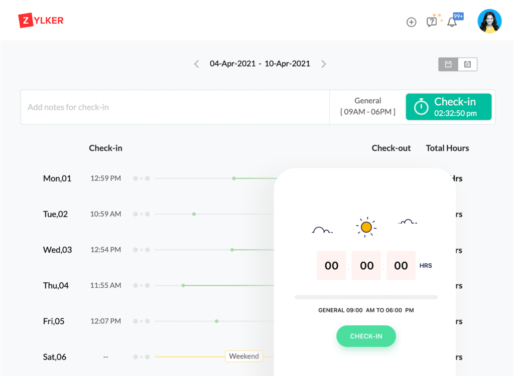 zoho attendance